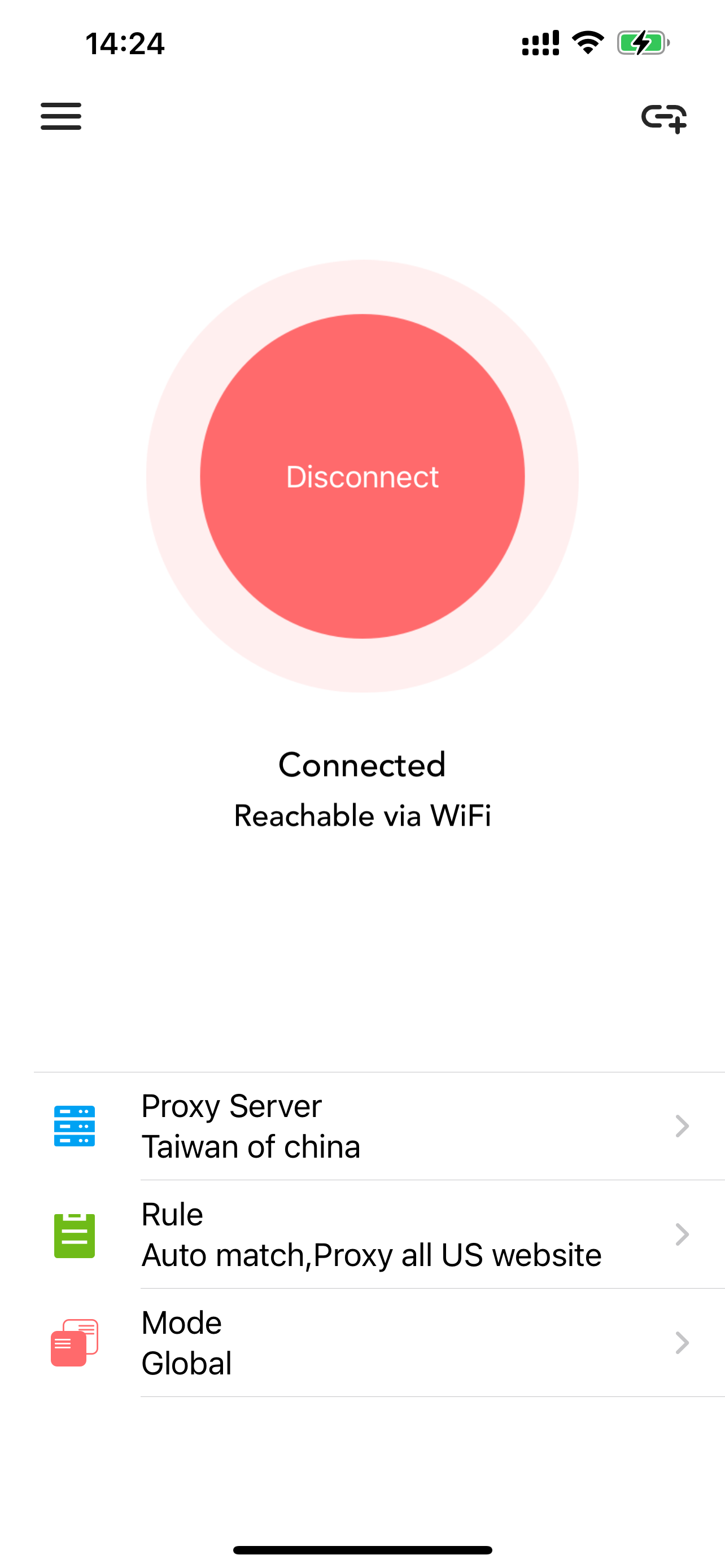 WiserLink App on iPhone
